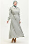 Glittery Linen Belted Dress 81857-06 Mint Green