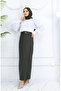 Belted Skirt 2251-02 Khaki - 2