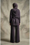 Star Detailed Draped Tunic Trousers Double Set 2209-03 Gray - 6
