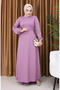 Pleated dress 5110-02 dusty rose - 2