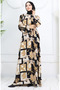 Viscose Fabric Sleeve Elastic Patterned Dress 2026-02 Black Milk Coffee - 2