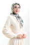 Karaca Floral Patterned Natural Fiber Scarf 82017-13 Beige Green