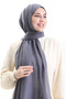 شال قطني ناعم 70283-04 رمادي فاتح - 2