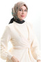 وشاح كورا منقوش 82015-01 بلاط أسود - 2