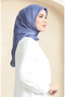 وشاح كريستال عادي 70252-24 نيلي - 2