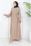 Waist Gathered Dress 4102-07 Mink - 2