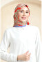 19093-18 Model Beige Orange Soft Cotton Scarf
