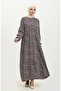 Plus Size Print Viscose Dress 4086-03 Purple - 2