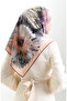 Karaca Patterned Natural Fiber Scarf 82016-04 Caramel Orange - 4