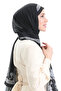 شال ناعم منقوش 70271-06 أسود - 3