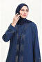 Plus size dress vest double set 6140-05 indigo - 3