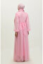 Tulle evening dress with pearls 6233-04 pink - 5