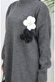 Knitwear Turtleneck Tunic Trousers Double Suit 1015-03 Gray - 5