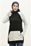 Hooded Sweatshirt 23071-06 Black Ecru