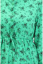Floral Print Ruched Dress with Gathered Waist 0398-05 Green - 7