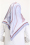 وشاح ناعم منقوش 70254-05 رمادي بني - 3