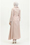 Glittery Linen Belted Dress 81863-04 Cream - 5
