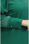 Stone printed dress 0406-04 emerald green - 6