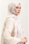 Geometric Patterned Linen Shawl 70285-05 Beige - 2