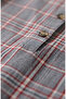 Plaid Patterned Belted Hijab Dress 2219-03 Navy Blue Red - 5