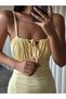Strap Dress with Chest Straps - Yellow - 3