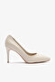 Gala Beige Leather Women's Heeled Shoes