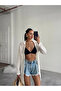 Beyli Openwork Polo Collar Cardigan Ecru - Ecru - 4
