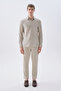Men's Stone Color Loose Fit Tie-Waist Trousers