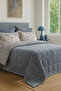 Wellsoft Quilted Bedspread Set Single Size Soria Blue