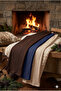 Women's 3-Piece Waffle Fabric Pants Set Navy Brown Beige Elastic Waist Pyjama Bottoms - 2