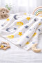 Moon&Star 90X90 cm 100% Cotton Single Layer Muslin Fabric Baby Blanket.