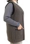 Women's Middle-Aged and Above Knitwear Knitted Little Baklava Pattern Buttonless Mother Vest 332 - 6