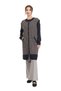 Women's Middle-Aged and Above Knitwear Knitted Buttoned Houndstooth Patterned Mother Long Vest 366 - 2