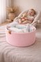 100% Cotton Stitched Non-Removable Pink Color Baby Diaper Maternity Basket - Multi-Purpose Organizer