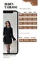 Women's Ribbed Knit Twill Fabric Long Sleeve Stand-Up Collar Window Chest Detail Mini Dress - 5