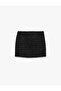 Glitter A-Line Mini Tweed Skirt - 3