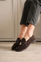 Women's Bitter Brown Beaded Tasseled Daily Short Heeled Shoes Tr30Ms01C - 7