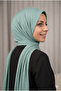 Practical Combed Cotton Shawl – Water Green with Sponge on the Front, Ready to Wear, Suitable for All Seasons, Daily Use |   Shal Paradise - 2