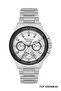 Modern Design Men's Wristwatch |   45mm Steel Case, Silver Metal Band, Silver Dial - 7