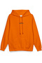911 Car Back Printed Hooded Semi Oversized Sweatshirt Orange Hoodie 1423 - 3