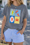 Sea Theme Graphic Printed Unisex Oversized T-Shirt - Fish and Seafood Patterned Casual Tee Shirt