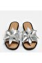 Large size women's genuine leather slippers 41-42-43-44-silver - 3