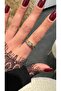 Luxury Zircon Stone Gold Stainless Steel Ring Adjustable - 2
