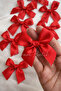Red 2 cm Bow Satin Ribbon, Dowry Box, Bundle Decoration, Christmas Ornament, Birthday Decoration 20 Pieces - 5