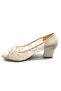 Feles lace detailed square toe heeled women's shoes beige - 4