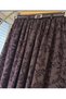 Women's Coffee Color, Suitable for Hijab, Elastic Waist, Belt Included, Flocked, Printed Tulle Skirt Length 100 cm - 3