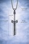 Stainless Steel Symbol of Power, Warrior's Soul Broken Tip Sword Pendant - 6