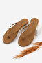 Women's Thin Strap Flip Flops Y Round Toe Daily t Slipper Navisa Brown Suede - 3