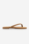 Women's Thin Strap Flip Flops Y Round Toe Daily t Slipper Navisa Brown Suede - 5