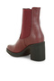 Women's Faux Leather Chelsea Boots In Burgundy - 3